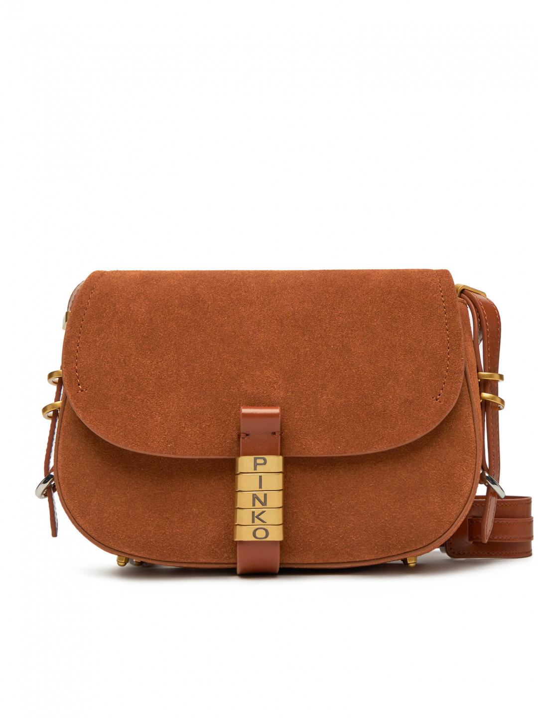 PINKO Kabelka Saddle Mini PE PLTT 103831 A29N Hnědá